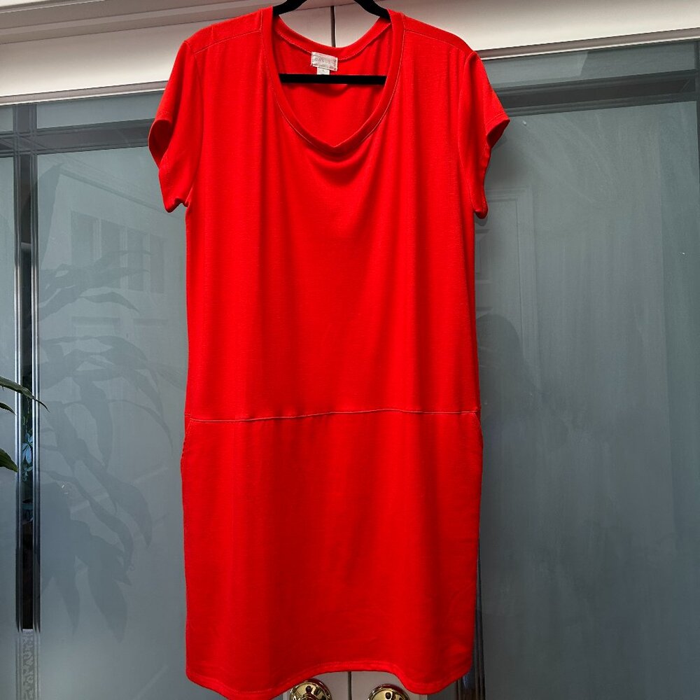 Caslon orange shift dress EUC